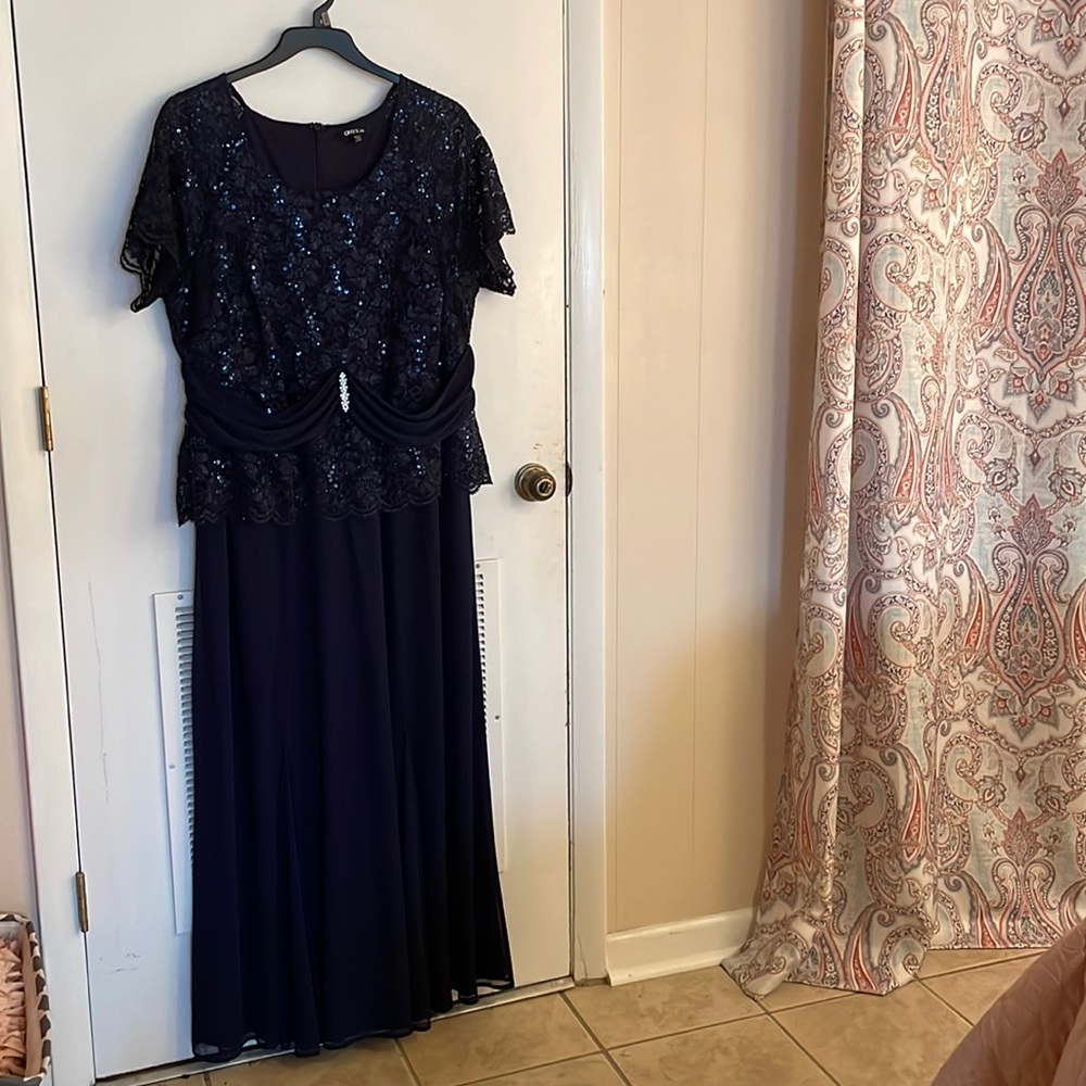 Navy formal dress - Mother of the Bride dress
